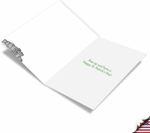 NobleWorks Pack of 3 Funny St. Patrick's Day Greeting Cards with Envelopes (1 Designs, 3 Each) May The Road Rise Up C5206SPG-C3x1 in Saudi Arabia