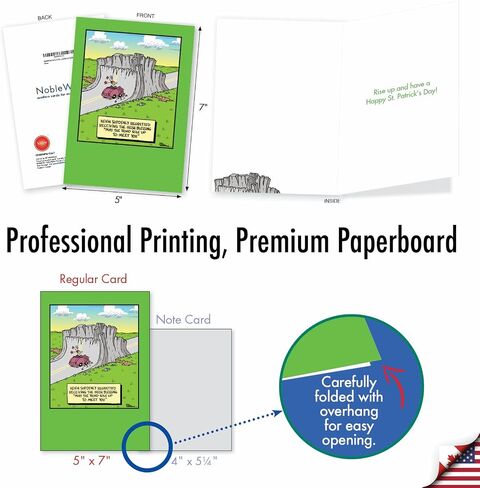 NobleWorks Pack of 3 Funny St. Patrick's Day Greeting Cards with Envelopes (1 Designs, 3 Each) May The Road Rise Up C5206SPG-C3x1 in Saudi Arabia