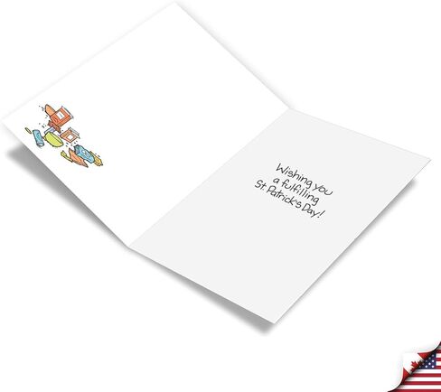 NobleWorks Pack of 3 Funny St. Patrick's Day Greeting Cards with Envelopes (1 Designs, 3 Each) May The Road Rise Up C5206SPG-C3x1 in Kuwait