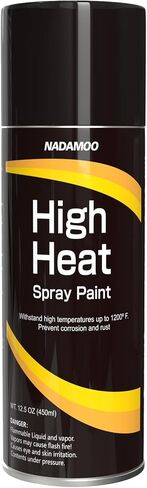 NADAMOO High Heat Spray Paint for Metal, Matte Finish BBQ & Stove Aerosol Paint - High Temperature Resistant Up to 1200°F,1 Can, Black in Saudi Arabia