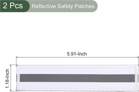 YOKIVE 2 Pcs Reflective Safety Patches, Hook and Loop Fastener Safety Mark Appliques, Great for Outdoor, Night, Daily Use (Green, 1x6-Inch) in Saudi Arabia