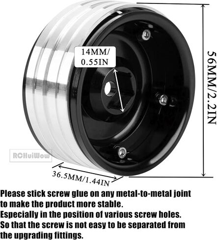 Metal 1.9 "Beadlock RC Wheels for 1/10 TRX4 AXIA1 SCX10 III 90446 D90 RC Crawler ، alloy 1.9 Beadlock Wheels 1.9 Beadlock Rim ، 4pcs ، Black in Saudi Arabia
