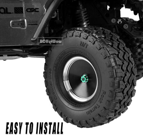 Metal 1.9 "Beadlock RC Wheels for 1/10 TRX4 AXIA1 SCX10 III 90446 D90 RC Crawler ، alloy 1.9 Beadlock Wheels 1.9 Beadlock Rim ، 4pcs ، Black in Saudi Arabia