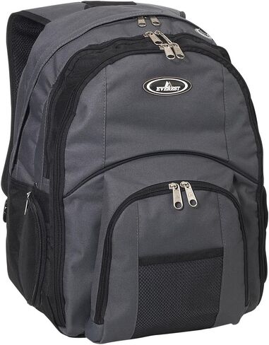 Everest Luggage Laptop Computer Backpack, Charcoal/Black, Charcoal/Black, One Size in Saudi Arabia