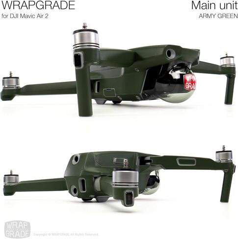 Wrapgrade Main Unit Skin Compatible with DJI Mavic Air 2 (NEON Orange) in Kuwait