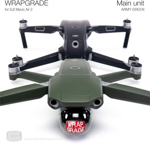 Wrapgrade Main Unit Skin Compatible with DJI Mavic Air 2 (NEON Orange) in Kuwait