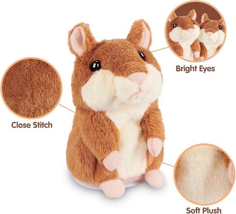 Kids Toddler Toys for Ages 2-4, Talking Hamster Repeats What You Say, Interactive Plush Repeating Toy for 2 3 4 5 6 8 Year Old Boy Girl Birthday Gift (Purple) in Saudi Arabia
