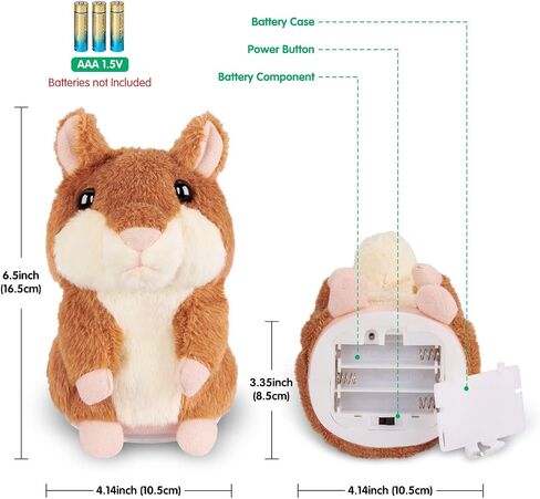 Kids Toddler Toys for Ages 2-4, Talking Hamster Repeats What You Say, Interactive Plush Repeating Toy for 2 3 4 5 6 8 Year Old Boy Girl Birthday Gift (Purple) in Saudi Arabia