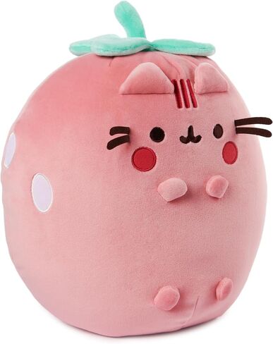 GUND Pusheen Strawberry Scented Squisheen Plush, Squishy Toy Stuffed Animal for Ages 8 and Up, Pink, 11" in Saudi Arabia