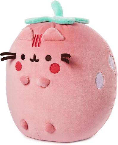 GUND Pusheen Strawberry Scented Squisheen Plush, Squishy Toy Stuffed Animal for Ages 8 and Up, Pink, 11" in Saudi Arabia