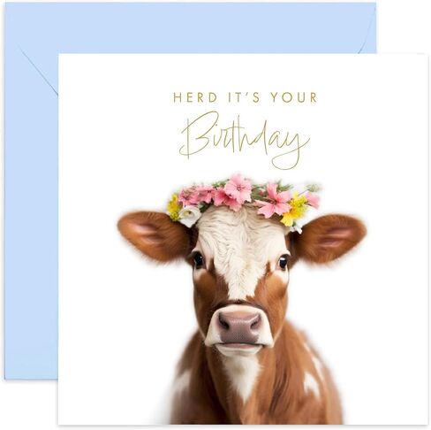 Old English Co. Cute Kitten Purrfect Birthday Card for Her - Fun Cat Kitten Happy Birthday Greeting Card for Women - Cute Animal Birthday Cards for Sister, Mum, Daughter | Blank Inside with Envelope… in Kuwait
