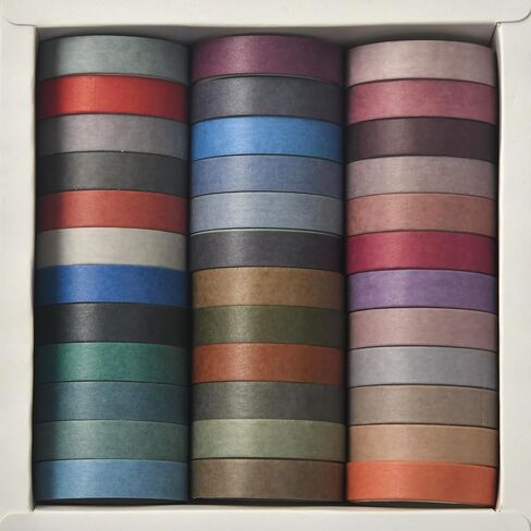 Songdao 36 Rolls Solid Colors Washi Tape Pack Pastel Colored Arts Adhesive Tapes Four Seasons Decorative Masking Tape Sets for Craft, Kids, Scrapbook, DIY, Gift Wrapping (Autumn) in Kuwait