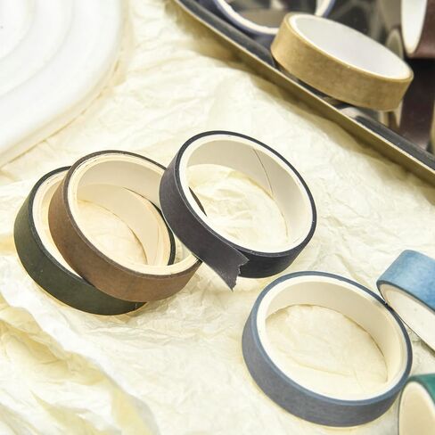 Songdao 36 Rolls Solid Colors Washi Tape Pack Pastel Colored Arts Adhesive Tapes Four Seasons Decorative Masking Tape Sets for Craft, Kids, Scrapbook, DIY, Gift Wrapping (Autumn) in Kuwait