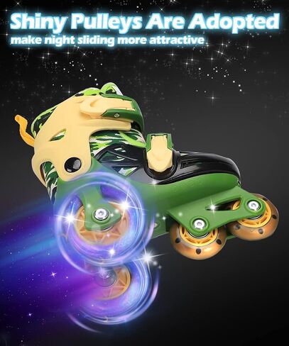 Kids Quad Roller Skate,Roller Skates for Girls Boys,3-Point Balance Roller Shoes for Beginners in Kuwait