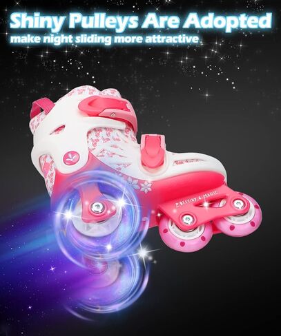 التزلج الرباعي الرباعي ، التزلج على الجليد للبنات الفتيات ، أحذية ثنائية التوازن من 3 نقاط للمبتدئين in Kuwait