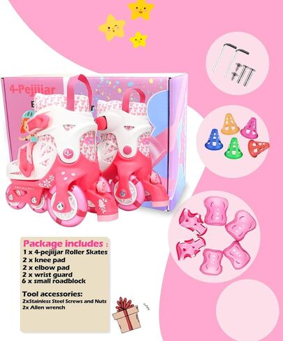 التزلج الرباعي الرباعي ، التزلج على الجليد للبنات الفتيات ، أحذية ثنائية التوازن من 3 نقاط للمبتدئين in Kuwait