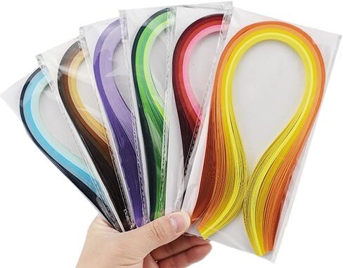 acoeitl Quilling Paper Strips 600 Strips 28 Clolors Multi Color Paper Quilling Set Width 5mm طول 39 سم مستلزمات DIY Quilling Quill in Kuwait