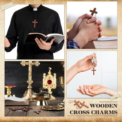 Blulu 30 Sets Gospel Tract Cards with Mini Wooden Cross Keychains Bulk Jesus Bible Salvation Pocket Postcards Religious Small Charms Christian Bookmarks Easter Church Supplies(Jesus Paid It All) in Saudi Arabia