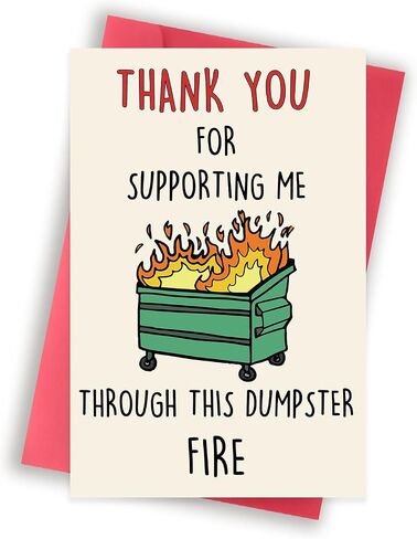 Funny Thank You Cards for Women Men, Unique Thank You Card Gift for Boss Coworkers Friend, Appreciation Card for Teacher Doctor in Kuwait