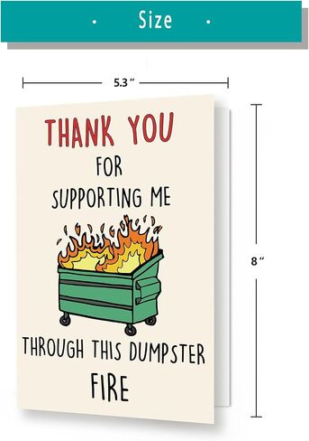 Funny Thank You Cards for Women Men, Unique Thank You Card Gift for Boss Coworkers Friend, Appreciation Card for Teacher Doctor in Kuwait