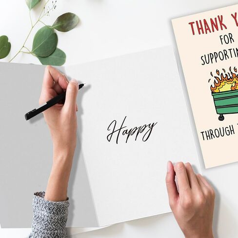 Funny Thank You Cards for Women Men, Unique Thank You Card Gift for Boss Coworkers Friend, Appreciation Card for Teacher Doctor in Kuwait