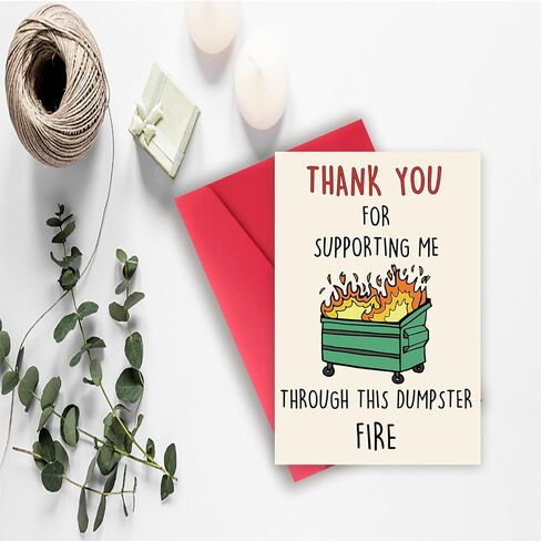 Funny Thank You Cards for Women Men, Unique Thank You Card Gift for Boss Coworkers Friend, Appreciation Card for Teacher Doctor in Kuwait
