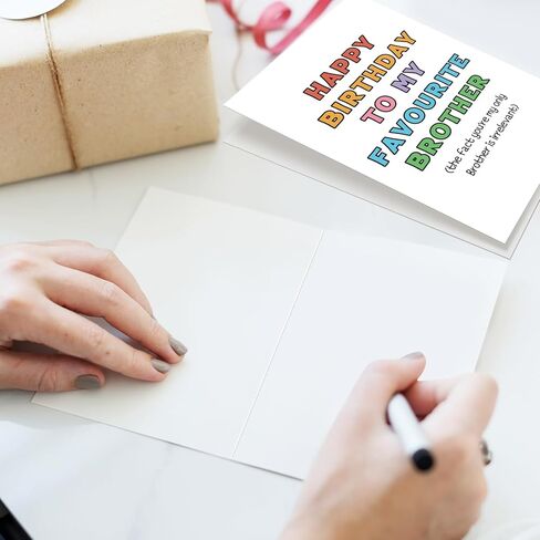 Cute Birthday Card for Brother, Funny Birthday Card from Sister Cousin, Sweet Brother Birthday Card, Happy Birthday to My Favorite Brother Card, Sibling Birthday Card in Saudi Arabia