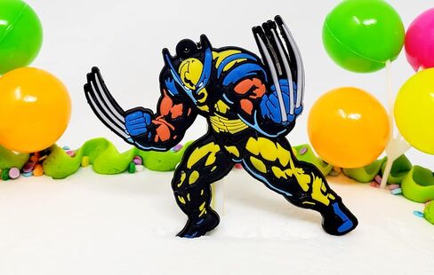 Wolverine Themed 7 Piece Birthday Cake Topper Set (Unique Design) in Saudi Arabia