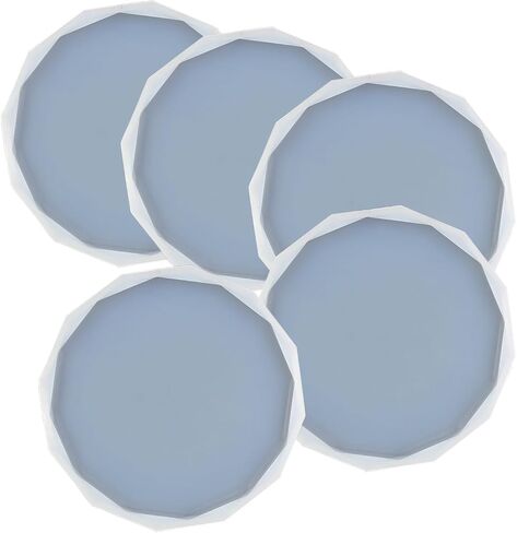 5pcs ماس حافة القلب شكل القلب الايبوكسي diy الراتنج الصب قاعدة قلب القاعدة كوستر السيليكون ، متوسط ​​الحجم 4.7 "× 4" in Kuwait