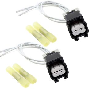 2PCS 11.8" Engine Cooling Fan Motor Connector Compatible with Buick Equinox Compatible with Pontiac GXP FWD 2008 2009 Compatible with Suzuki Replace Part Number 88988506 PT2188