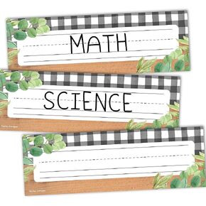 25 Farmhouse Classroom Name Tags for Classroom Cubbies - Student Desk Name Plates for Classroom Desk Name Tags, Student Desk Name Tags Classroom Name Plates, Kindergarten Name Plates for Desks