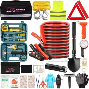 Car Emergency Safety Kit - Auto Emergency Roadside Assistance Car Kit, Winter Traveler Safety Emergency Kit for Car, Truck, RV Vehicles