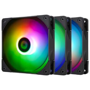 Thermalright TL-C12B-S V3 CPU Fan 120mm Case Cooler Fan ARGB, 4pin PWM Connector Silent Computer Fan with S-FDB Bearing,Desktop Cooling Fan has ARGB Mirror Light Effect (3-Pack Fans)