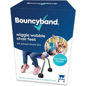 Bouncyband Wiggle Wobble Chair Feet, 10-Pack – Transform a Standard School Chair into a Wobble Chair – Chair Feet for Classroom Help Improve Concentration and Calm Children Aged 3+