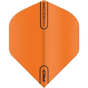 RED DRAGON Hardcore Orange Extra Thick Standard Dart Flights - 5 Sets Per Pack (15 Dart Flights in Total)