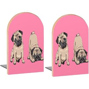 Black Paw Wooden Print Book Ends Decorative Wood Bookends for Shelves Kids Room Desk Home Office Book Stoppers for Magazines,Books, DVDs, 1 Pair/2 Pieces(5x3.1 in)