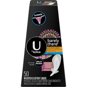 U من Kotex Barely There Thong Pantilliners، 50 قطعة (عبوة من قطعتين) in Kuwait