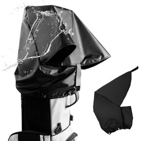 FINGER TEN Golf Bag Rain Hood Cover Pack, Black Rain Cape Umbrella for Golf Cart Bags, Fit Almost All Golfbags