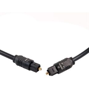 2-Pack 3ft Fiber Optic TOSLink Digital Audio Cable Male to Male Lightweight and Flexible Compatible with S/PDIF, ADAT's, Dolby Digital -Slim 4.0mm OD