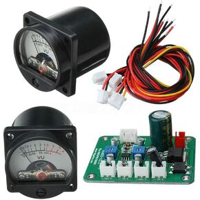 VU Meter 2x Panel VU Meter Warm Back Light Recording & Audio Level Amp with Driver Board