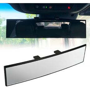 DS. DISTINCTIVE STYLE Wide Rear View Mirror Clip On 12 Inch Universal Panoramic Convex Interior Wide Angle Mirror