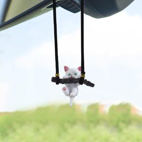 wonuu Cute Astronaut Car Pendant Flying Hanging Ornament Car Rearview Mirror Charms Decoration for Car Decor Accessories