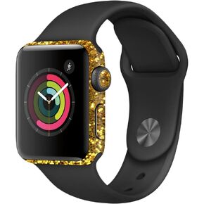 MightySkins Skin Compatible with Apple Watch Series 2 38mm - Gold Dazzle | Protective, Durable, and Unique Vinyl Decal wrap Cover | Easy to Apply, Remove, and Change Styles | Made in The USA