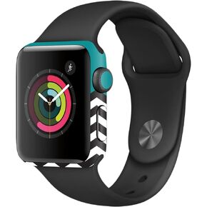 MightySkins Skin Compatible with Apple Watch Series 2 38mm - Teal Chevron | Protective, Durable, and Unique Vinyl Decal wrap Cover | Easy to Apply, Remove, and Change Styles | Made in The USA