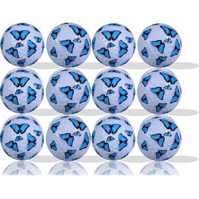 Blue Butterfly Fullwrap Golf Balls 12 Pack- Great Gift IDEA from Moms, DADS and Kids - Perfect for The Person who has Everything.
