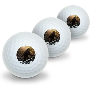 GRAPHICS & MORE Bigfoot Sasquatch Walking in The Woods Novelty Golf Balls 3 Pack