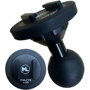 Mounts Lab-Motomount SP Wide Aluminium Ball Head Mount. Fit for and Compatible with SP-Connect(Old Version-Straight Rail Type) Phone Case and Universal Adapter (Interface)
