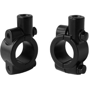 Evermotor 1 "دراجة نارية مرآة المقود قوس العالمي جبل M8 25mm محول أسود Powersport 8mm المشبك قوس الرؤية الخلفية حامل (2 قطعة)