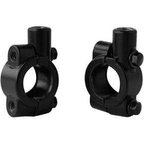 Evermotor 1" Motorcycle Mirror Handlebar Bracket Universal Mount M8 25mm Adaptor Black Powersport 8mm Clamp Rearview Bracket Holder (2 Pieces)