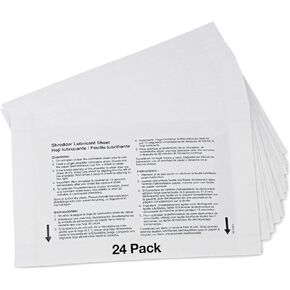 Paper Shredder Lubricant Sheets, Shredder Sharpening & Lubricating Sheets, Mess-Free Easy to Use - 5.5" x 2.8-24 Pack